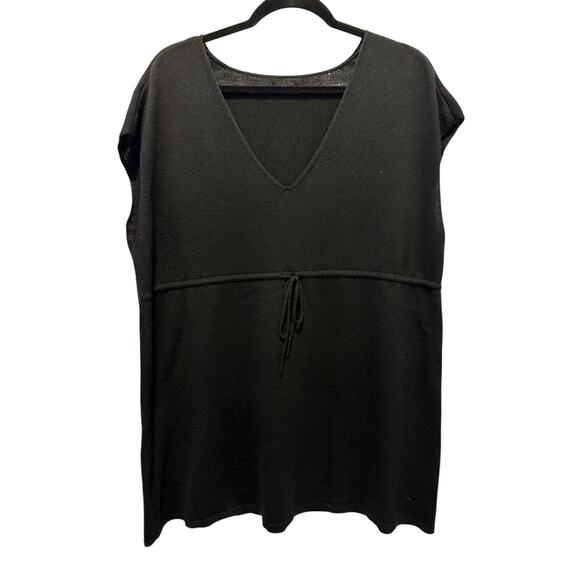 EILEEN FISHER Fine Merino Wool Black Tunic XL Minimalist CapsuleWardrobe - Picture 1 of 6